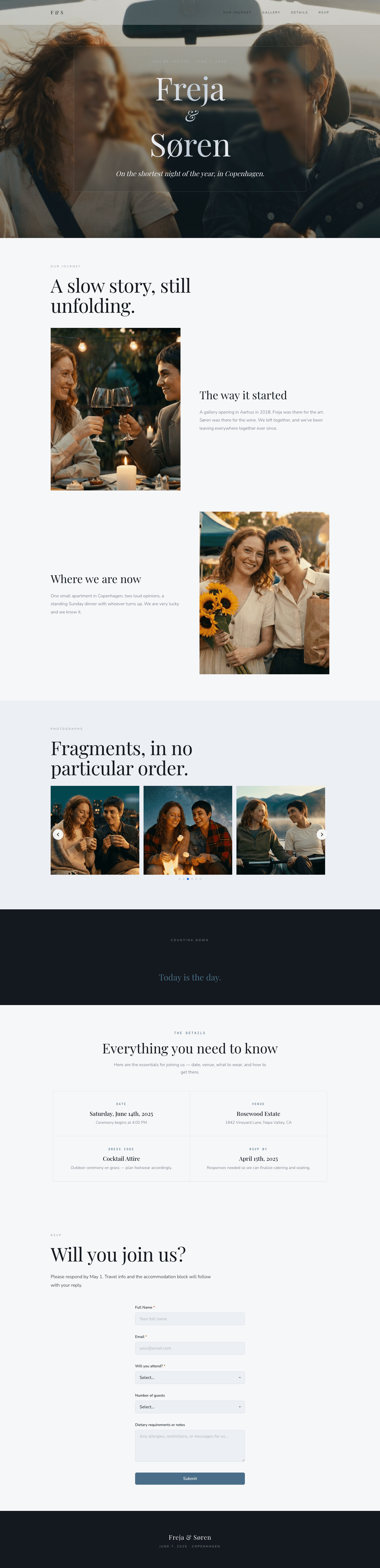 Freja & Søren template preview