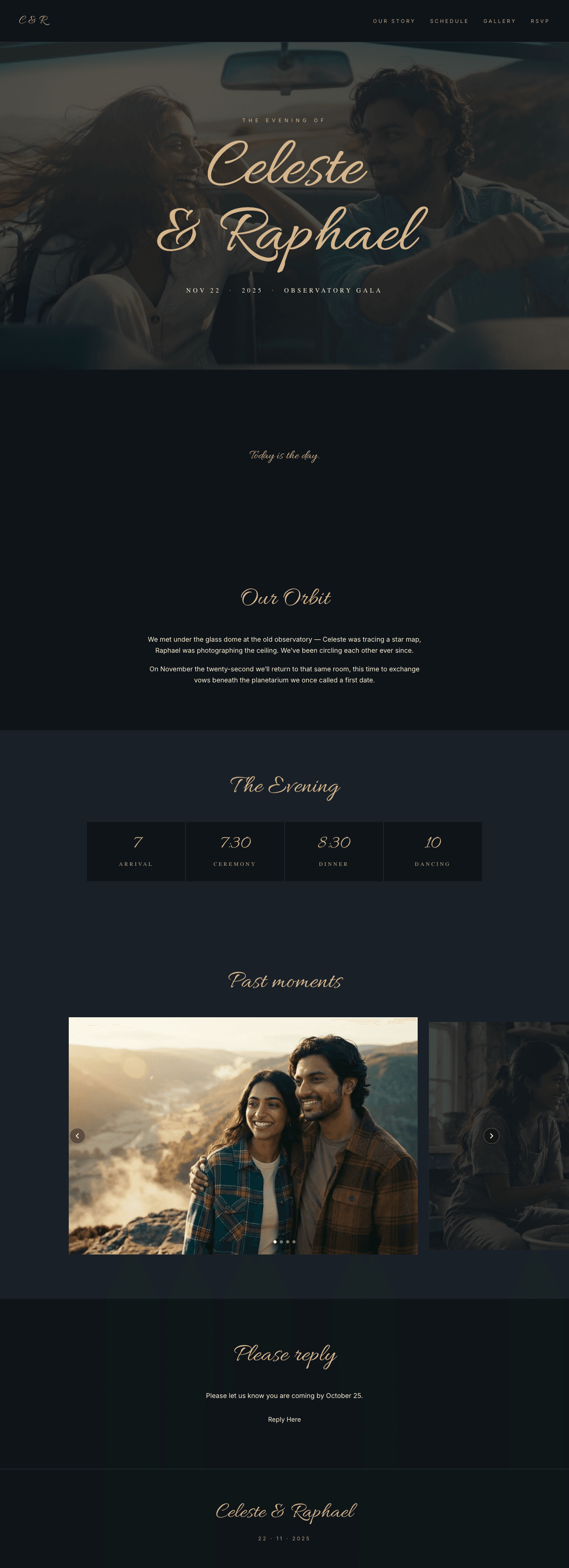 Celeste & Raphael template preview