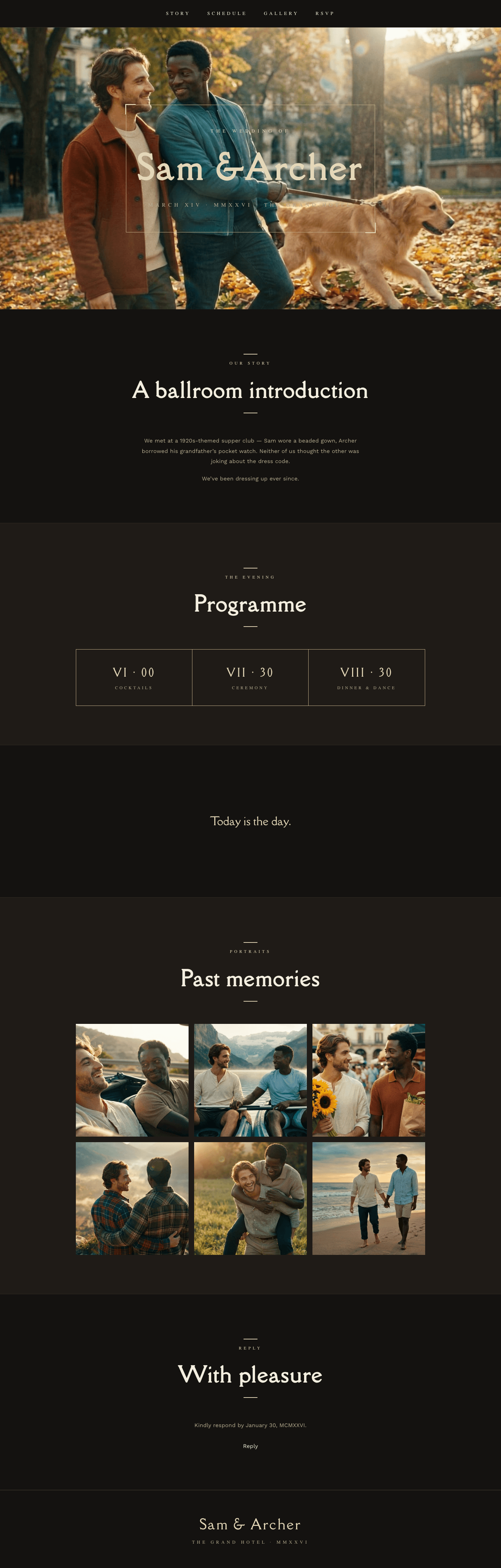 Sam & Archer template preview