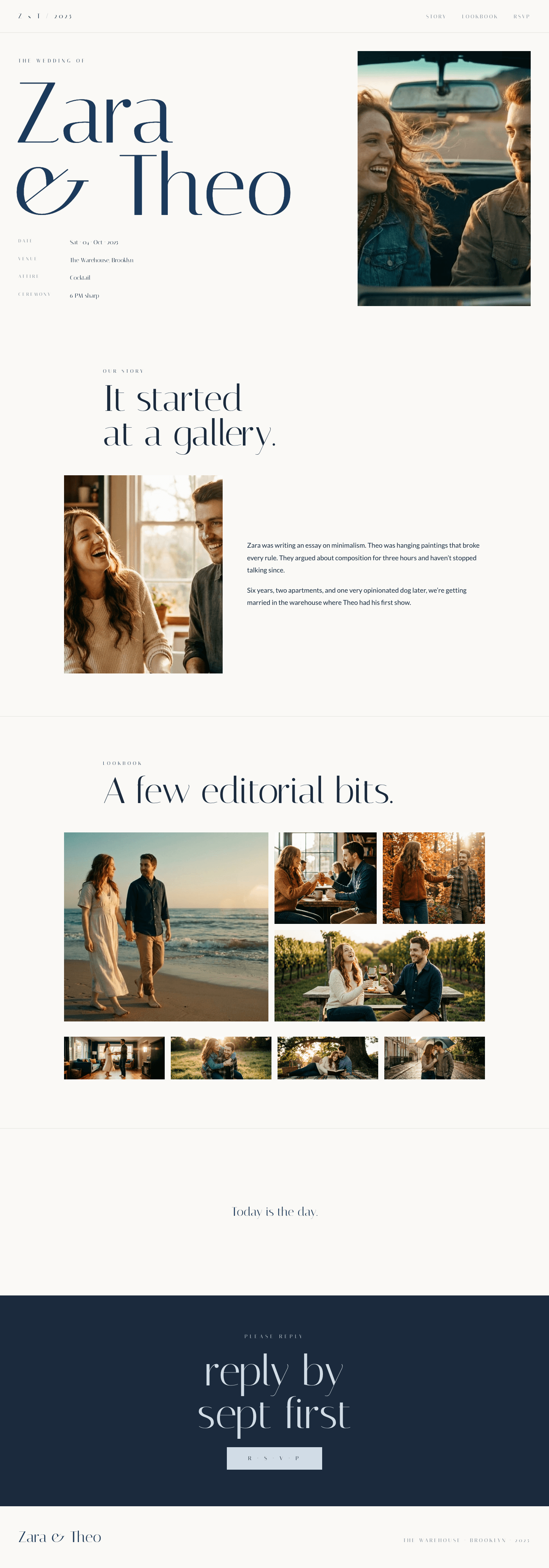 Zara & Theo template preview