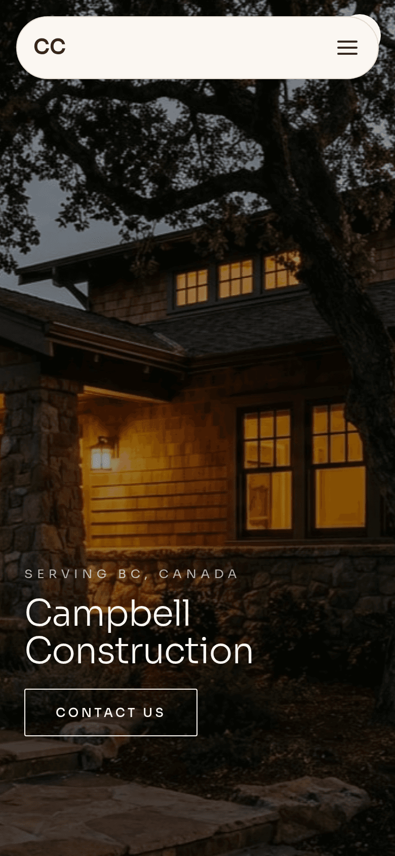Campbell Construction mobile preview
